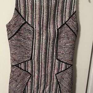 Rebecca Minkoff Black and Pink Striped Mini Dress